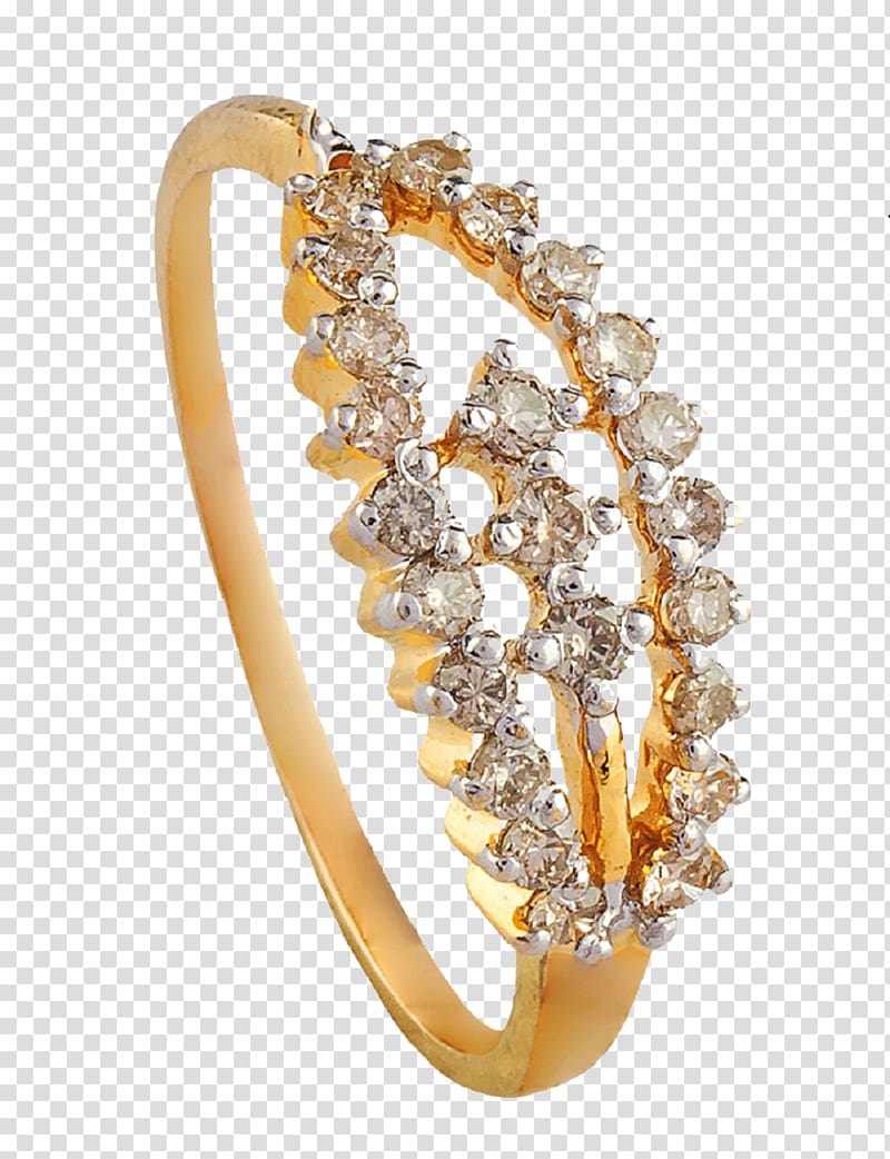 Ring Gemstone Jewellery Gold Diamond, Golden ring transparent background PNG clipart