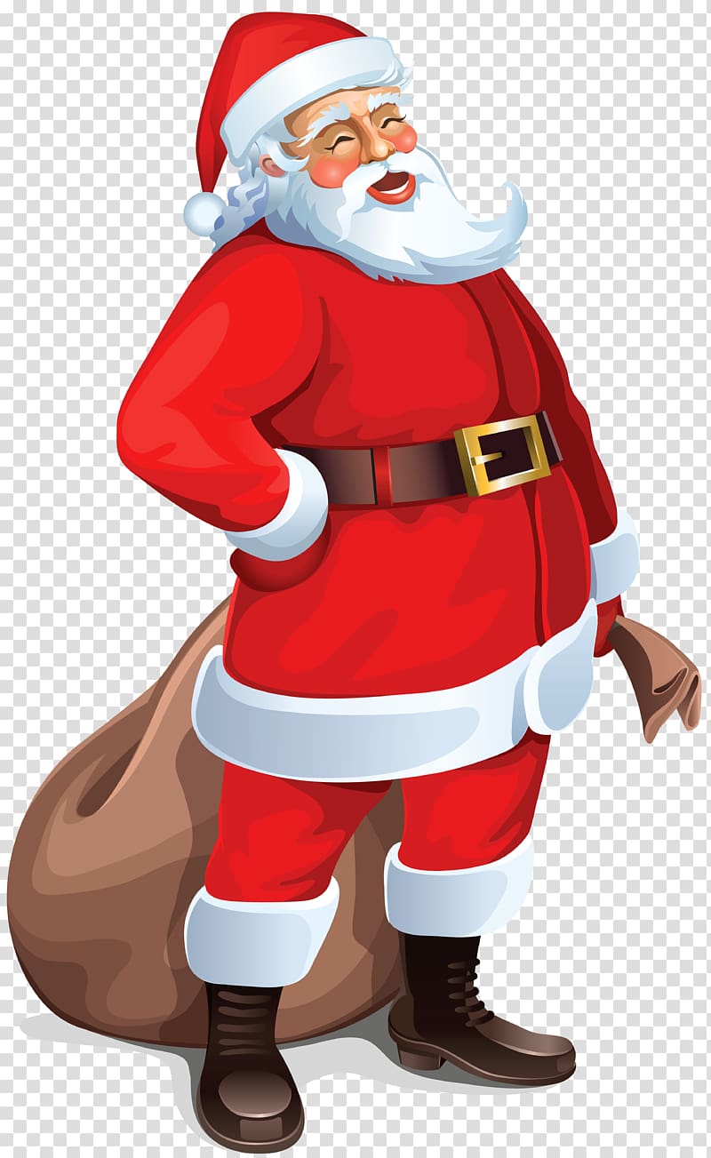 Santa Claus , Santa Claus Large , Santa Claus holding sack illustration transparent background PNG clipart