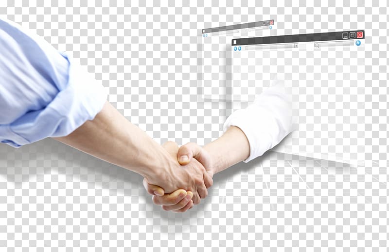 two handshaking hands, Handshake, Business transparent background PNG clipart