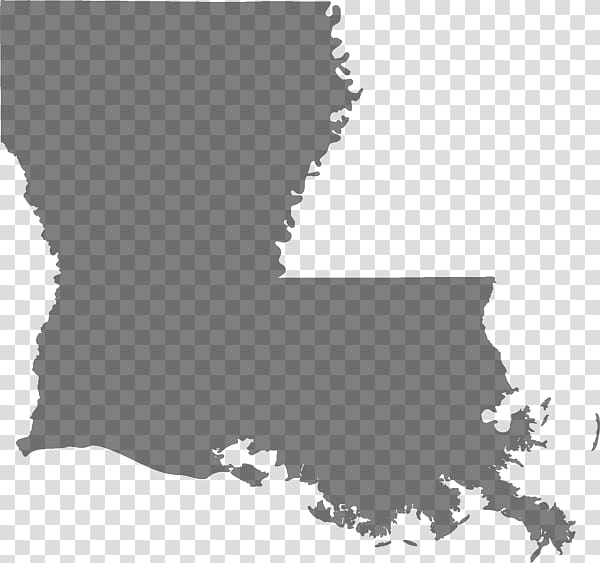 Louisiana Map, Silhouette transparent background PNG clipart