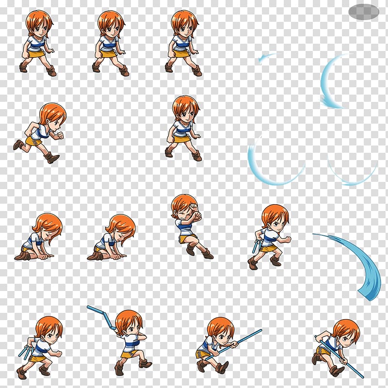 One Piece Treasure Cruise Nami Monkey D. Luffy Sprite, one piece transparent background PNG clipart