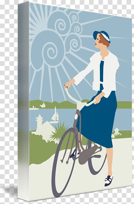 Bicycle Art Cycling Painting, Holiday Travel Poster transparent background PNG clipart