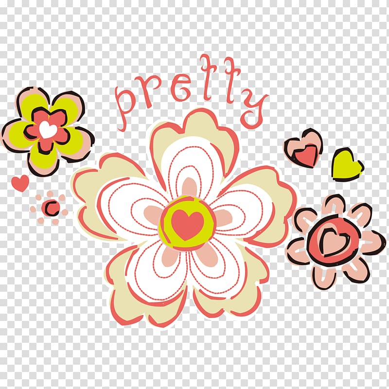 Hand-painted flowers small fresh material transparent background PNG clipart