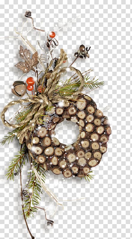 Christmas ornament Twig Wreath Christmas Day, tree snow transparent background PNG clipart