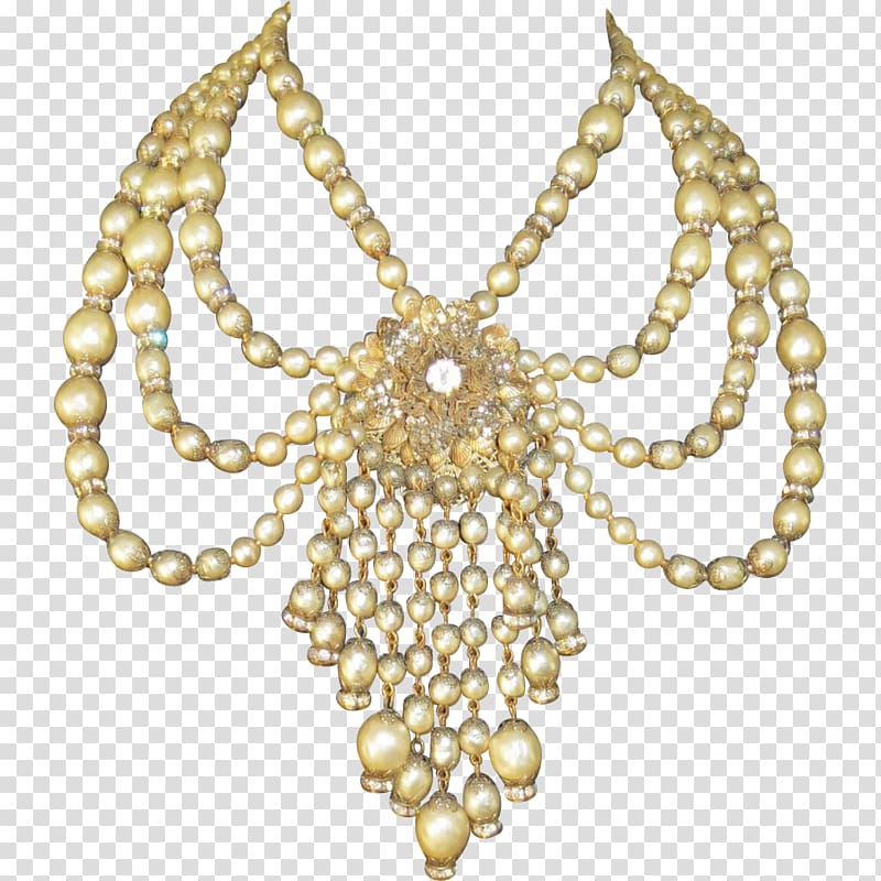 Pearl Body Jewellery Necklace Festoon, Jewellery transparent background PNG clipart