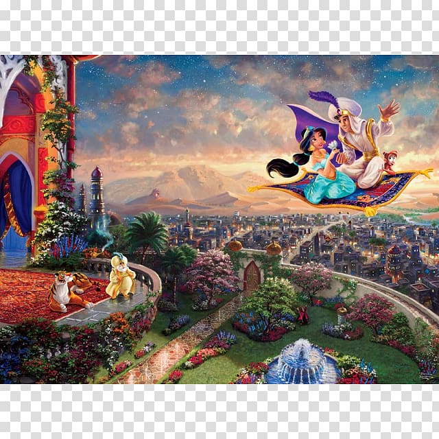 The Disney Dreams Collection: Coloring Book Jigsaw Puzzles Aladdin Mickey Mouse The Walt Disney Company, Thomas Kinkade transparent background PNG clipart