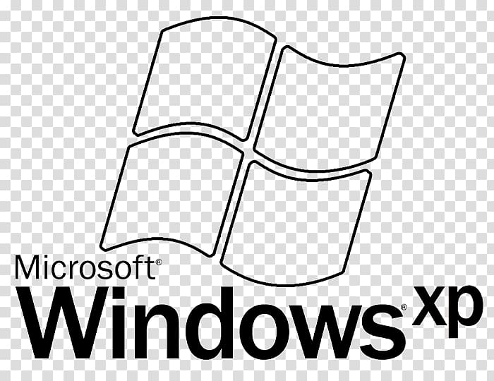 Logo Windows XP Black & White Microsoft Windows, ultimate logo transparent background PNG clipart