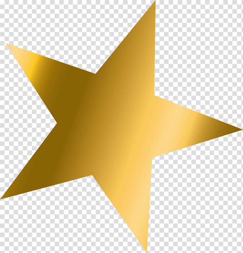 golden simple gradient star transparent background PNG clipart