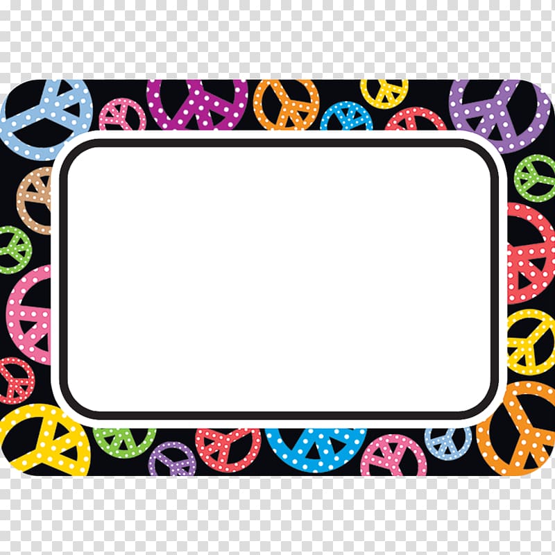 Name tag Peace symbols Sticker , name tag transparent background PNG clipart