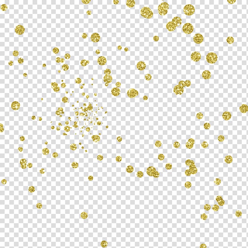 yellow glitter decors, Gold Point, Dynamic floating material floating material,Gold dots transparent background PNG clipart