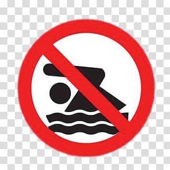 no swimming signage, No Swimming Sign transparent background PNG clipart