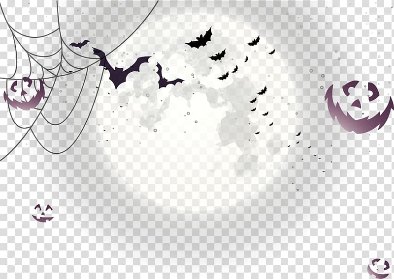 full moon with bats illustration, Halloween Knives Out Bat, Halloween bat moon face transparent background PNG clipart