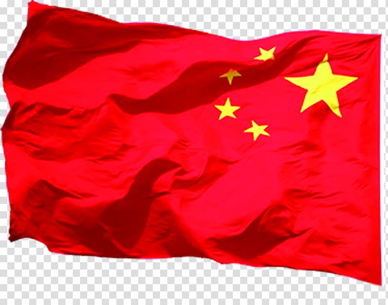Flag of China Red flag, Floating cartoon flag free transparent background PNG clipart