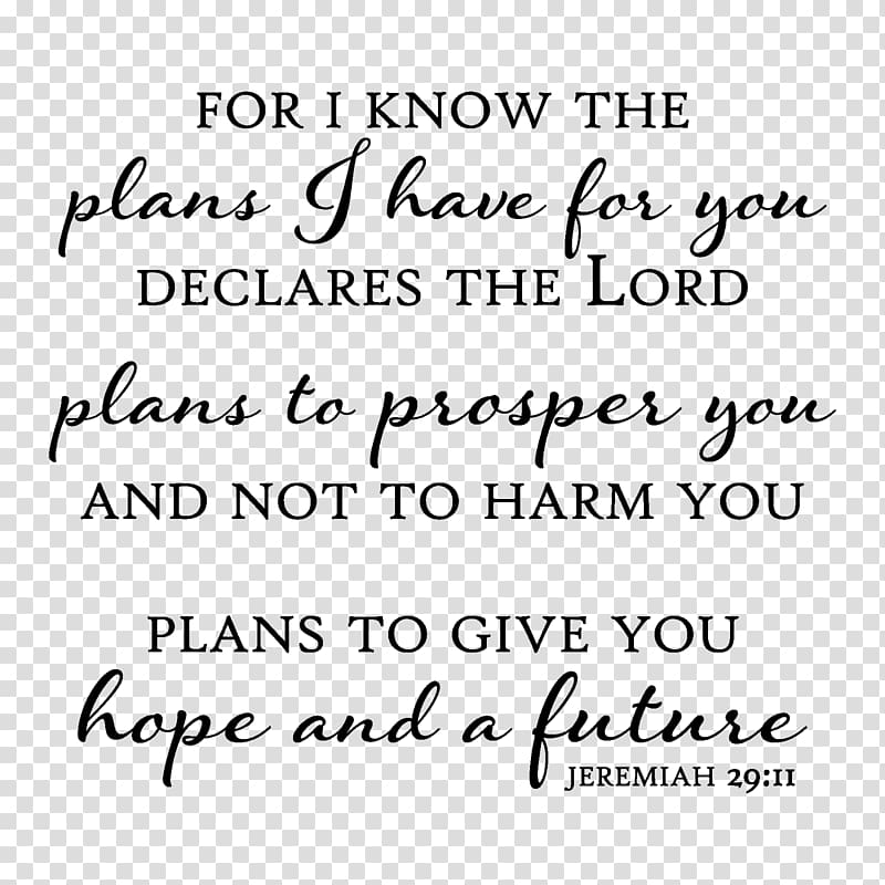 For I know the plans I have for you YouTube Future Wall decal, youtube transparent background PNG clipart