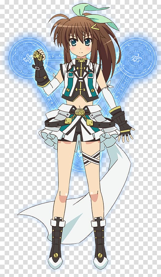 Nanoha Takamachi Magical Girl Lyrical Nanoha ViVid Anime Fuuka Reventon, Anime transparent background PNG clipart