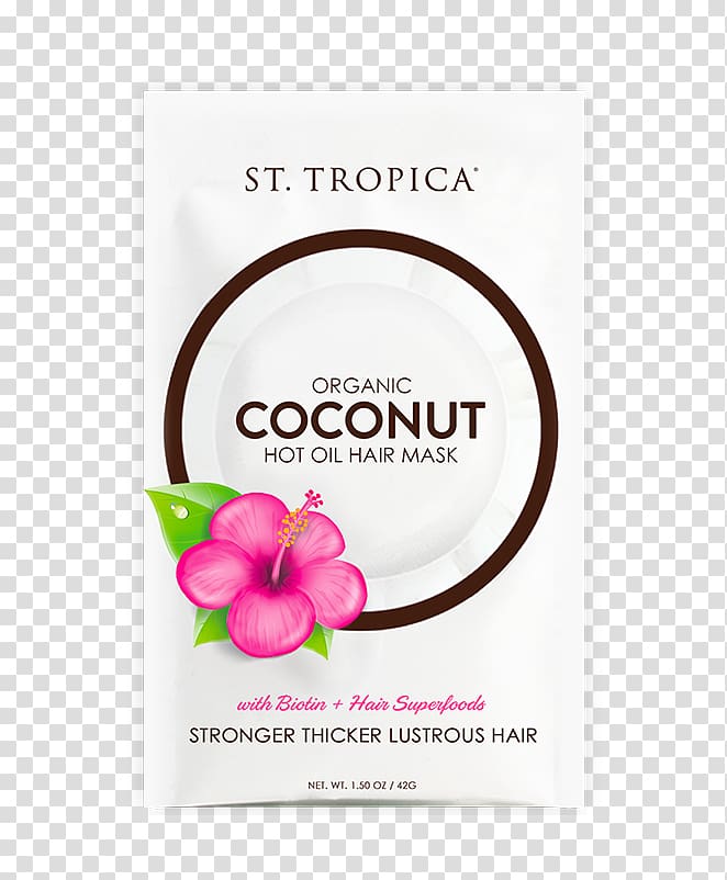 ST. TROPICA Organic Coconut Hot Oil Hair Mask Organic food Coconut oil, natural coconut oil transparent background PNG clipart