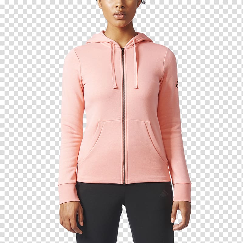 Adidas Essential Solid Full Zip Hoodie, Lyserød, female, Tøj, Trøjer, Zip-Hood Tracksuit Adidas Essential Solid Full Zip Hoodie, Lyserød, female, Tøj, Trøjer, Zip-Hood Clothing, victory vision front transparent background PNG clipart