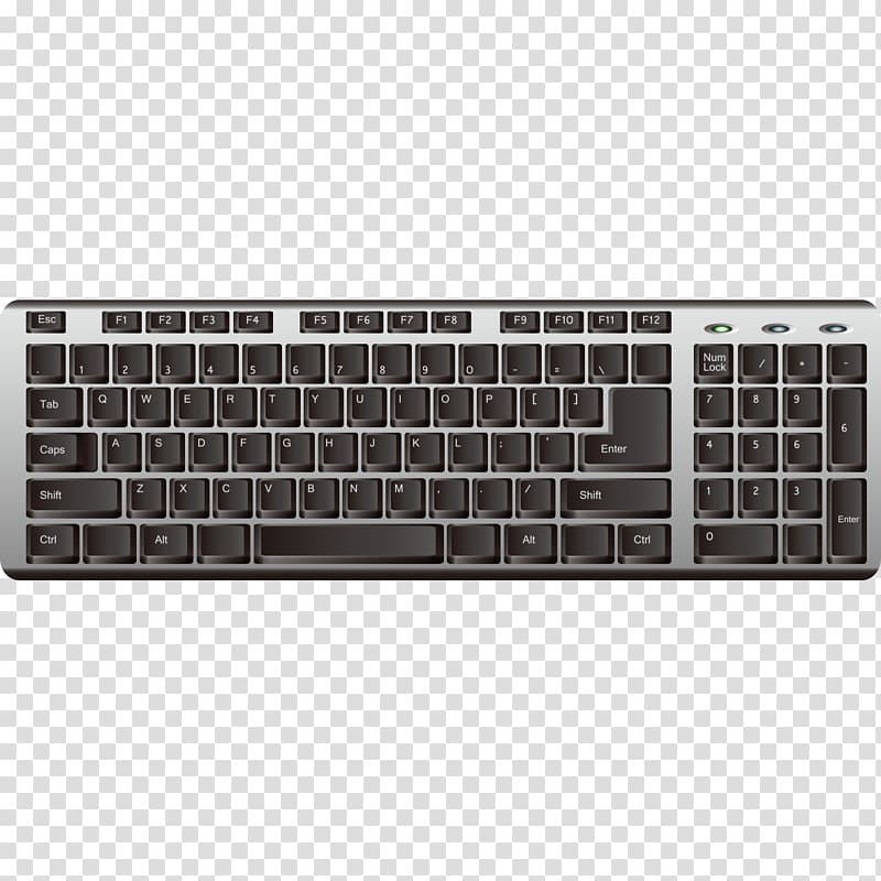 Computer keyboard Laptop Illustration, Creative black keyboard transparent background PNG clipart