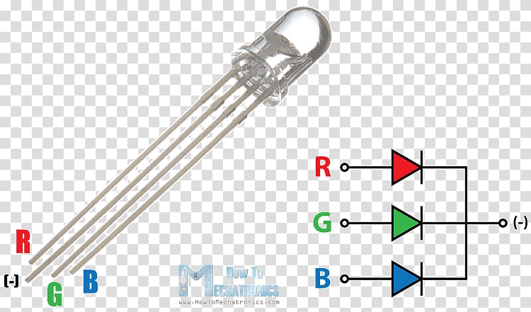 Light-emitting diode RGB color model Arduino Lead, Led Circuit transparent background PNG clipart