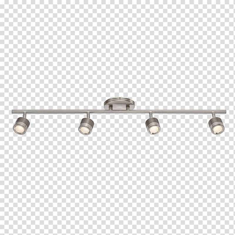 Track Lighting Fixtures Light fixture Recessed light Brushed metal, light transparent background PNG clipart