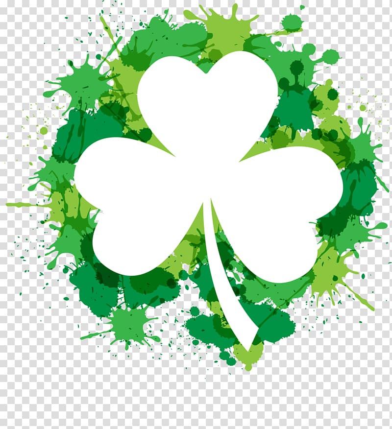 Shamrock Saint Patrick\'s Day Four-leaf clover , St. Patrick\'s Day Poster transparent background PNG clipart