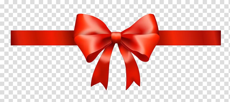 Red ribbon Illustration, Bow transparent background PNG clipart