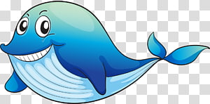 Aquatic animal , Cartoon hand painted whale transparent background PNG clipart thumbnail