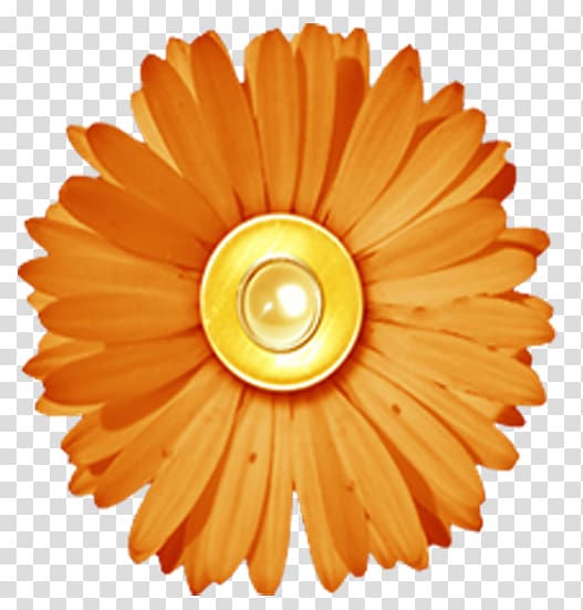 Paper Digital scrapbooking Flower, orange flower transparent background PNG clipart