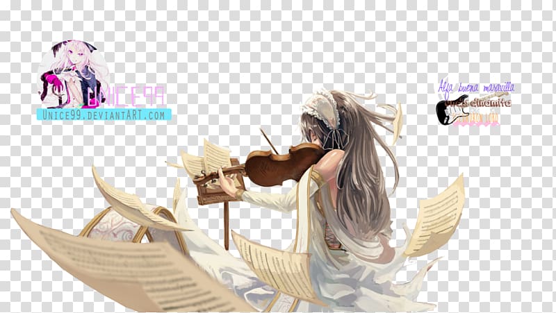 Anime music video Violin Anime music video Desktop , girl playing the violin transparent background PNG clipart