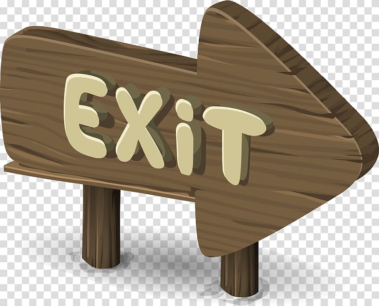 Exit sign Emergency exit Computer Icons , wooden transparent background PNG clipart