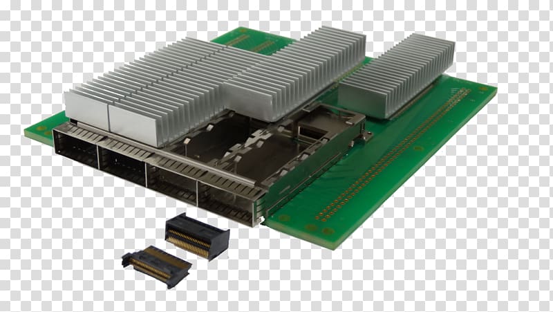 Electronics QSFP Electrical connector C Form-factor Pluggable 100 Gigabit Ethernet, Quad Flyer transparent background PNG clipart