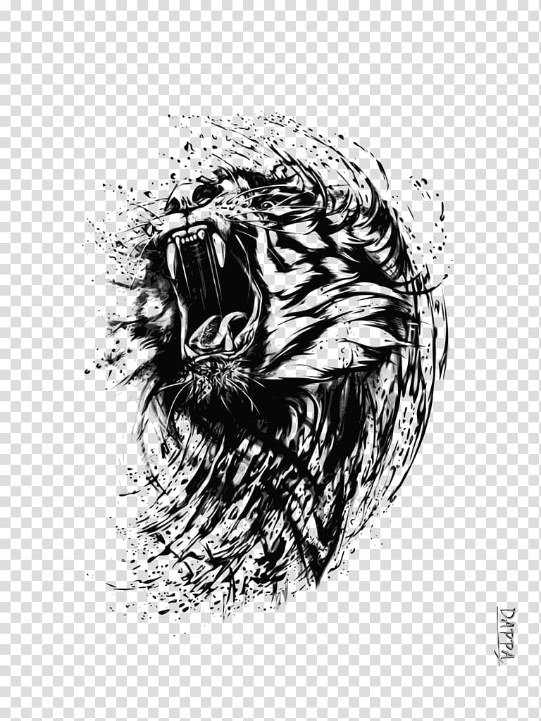 Tiger Cat Roar Drawing , tiger transparent background PNG clipart