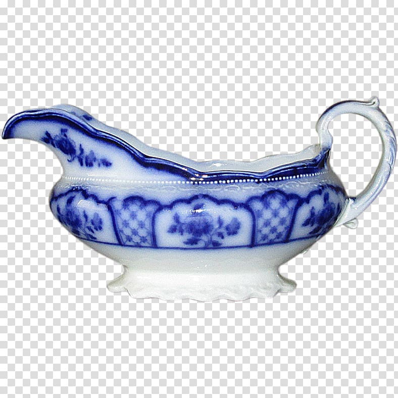 Flow blue Blue and white pottery Pitcher Gravy Boats Ceramic, Plate transparent background PNG clipart