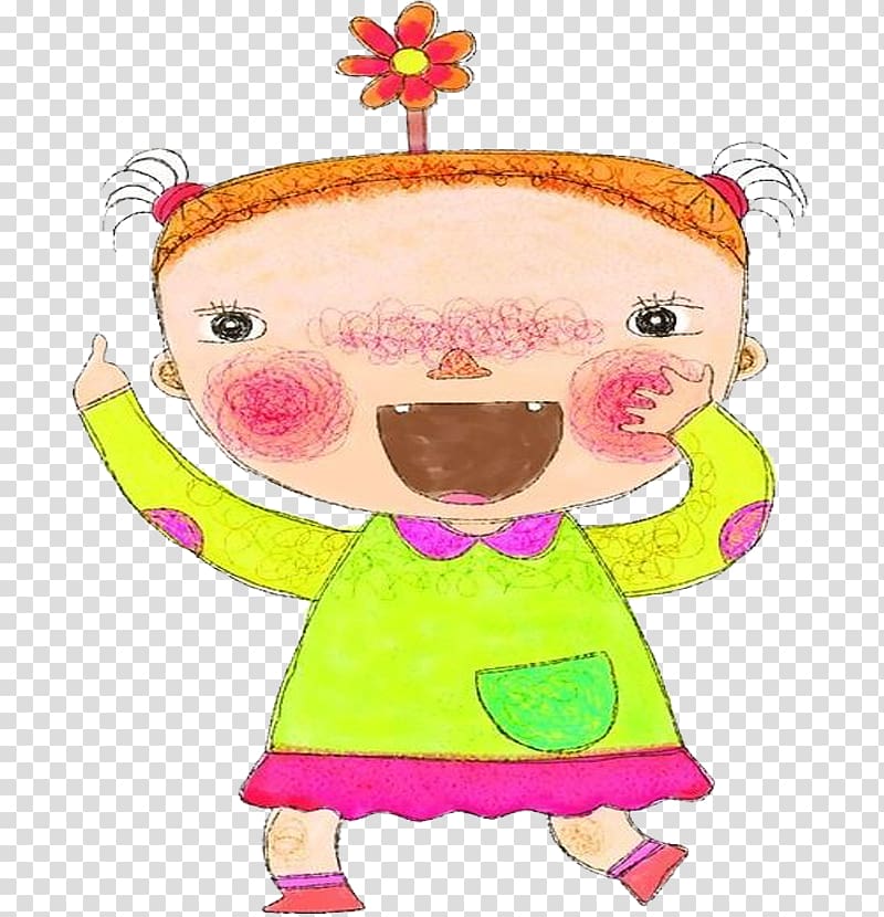 Laughter Child Illustration, Baby with hand-painted laughter transparent background PNG clipart