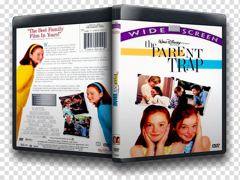 The Parent Trap DVD Hollywood Film Cover art, Parent Trap transparent background PNG clipart