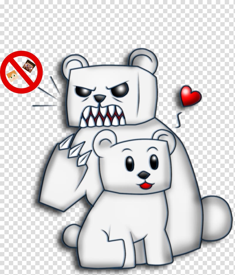 Minecraft Polar bear Mob Dog, minecraft mob transparent background PNG clipart