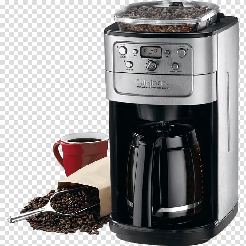 Cuisinart Coffeemaker Burr mill Brewed coffee Espresso Machines, hand grinding coffee transparent background PNG clipart
