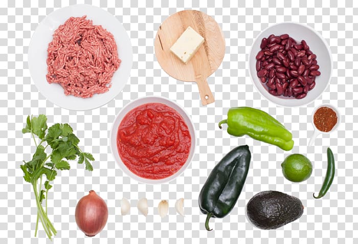 Chili con carne Vegetarian cuisine Chili pepper Chili powder Food, Kidney Beans transparent background PNG clipart