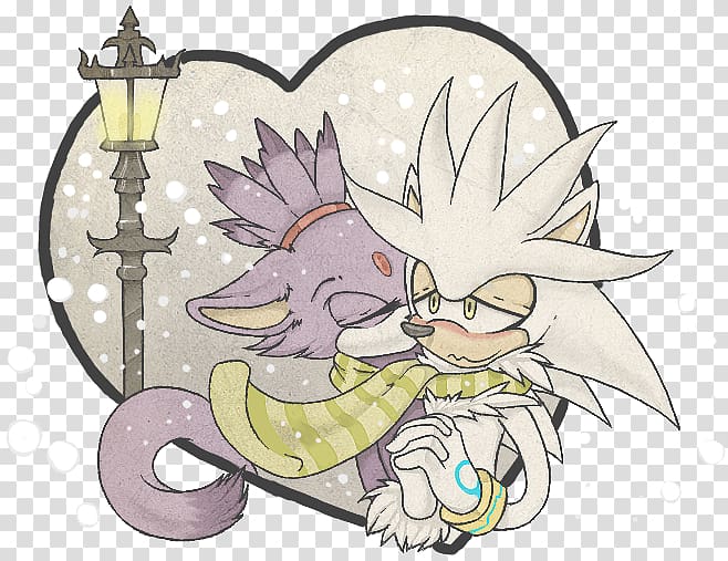 Cat Sonic the Hedgehog , kiss each other transparent background PNG clipart