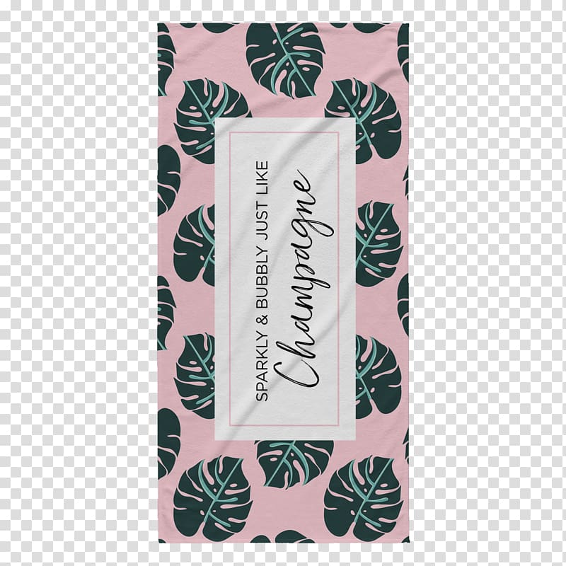 Towel Rosé Wine Champagne Palm Springs, beach collection transparent background PNG clipart