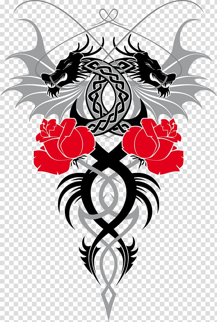 Chinese dragon Rose, dragon transparent background PNG clipart