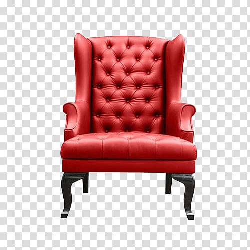 Upholstery Chair Leather Couch, chair transparent background PNG clipart