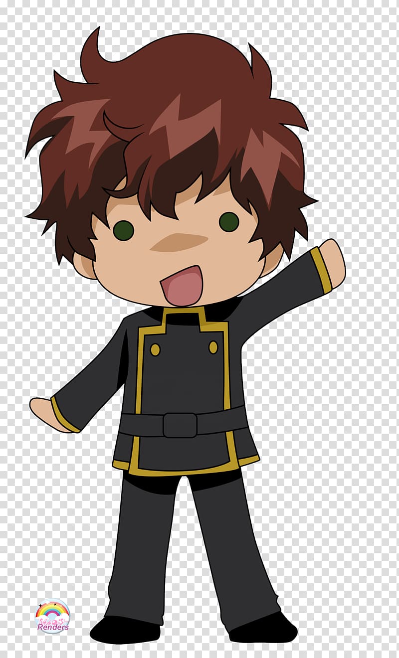 Suzaku Kururugi Lelouch Lamperouge Chibi Anime Kavaii, boy Chibi transparent background PNG clipart