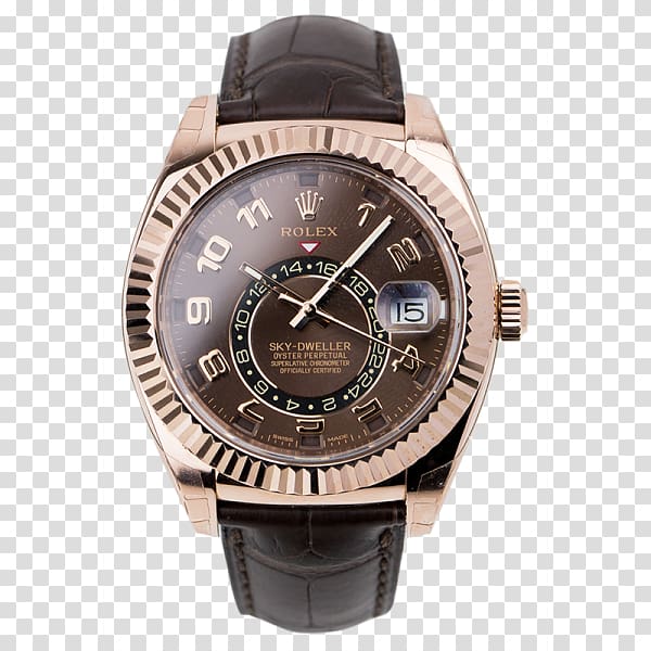 Watch Rolex Clock Strap Gold, watch transparent background PNG clipart