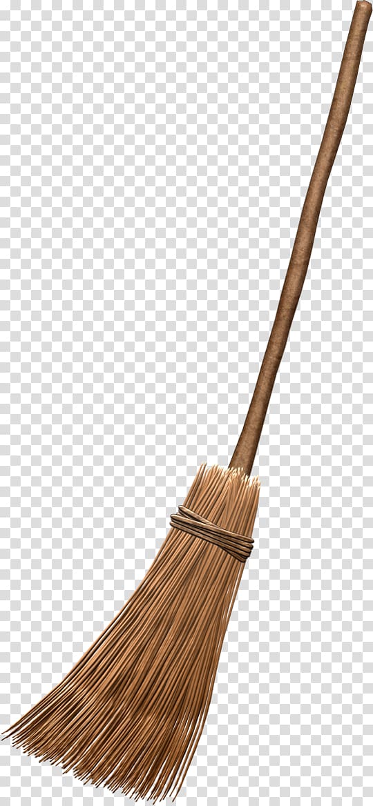 brown broomstick , Household Cleaning Supply Broom, broom transparent background PNG clipart
