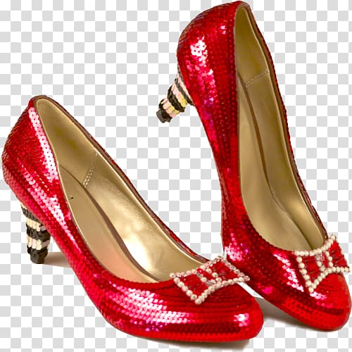 Slipper High-heeled footwear Court shoe Sequin, wizard of oz transparent background PNG clipart