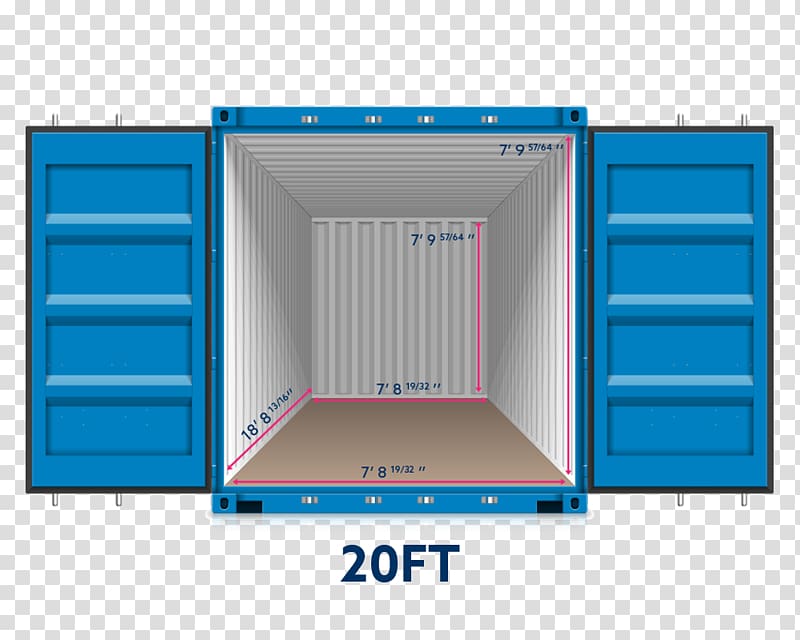 Intermodal container Shipping container architecture Twenty-foot equivalent unit Freight transport, warehouse transparent background PNG clipart