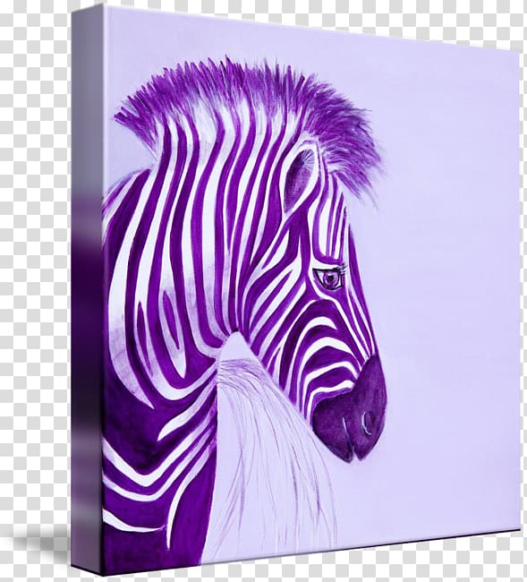 Quagga Gallery wrap Purple Painting Canvas, purple transparent background PNG clipart