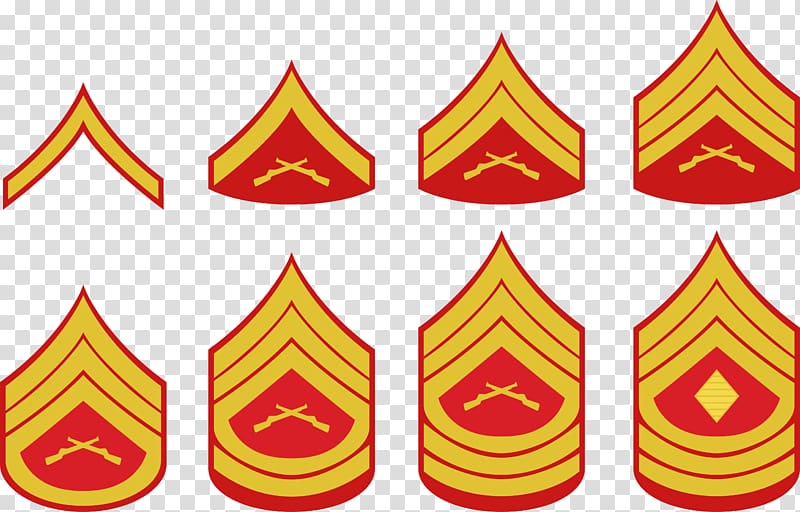 United States Marine Corps rank insignia Military rank Enlisted rank Army officer, Police signs collection transparent background PNG clipart