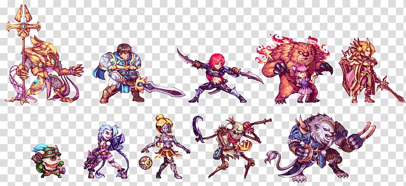 assorted League of Legends characters , League of Legends Heroes of the Storm Pixel art, League of Legends Characters transparent background PNG clipart